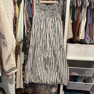 Universal Thread Black and White Striped Maxi Dress